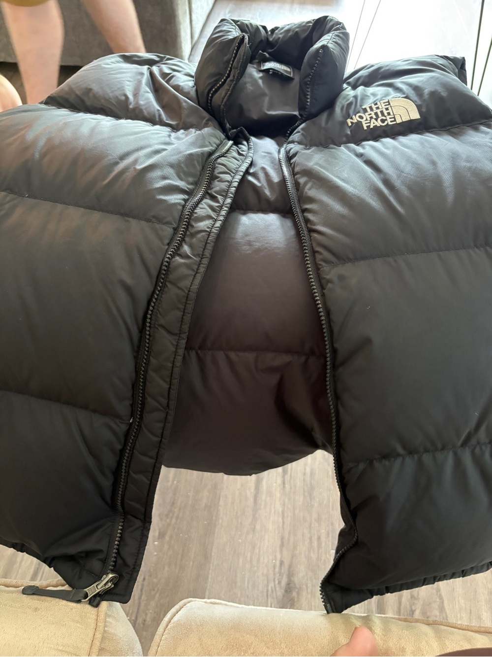 The North Face Black Jacket with White Logo Tag